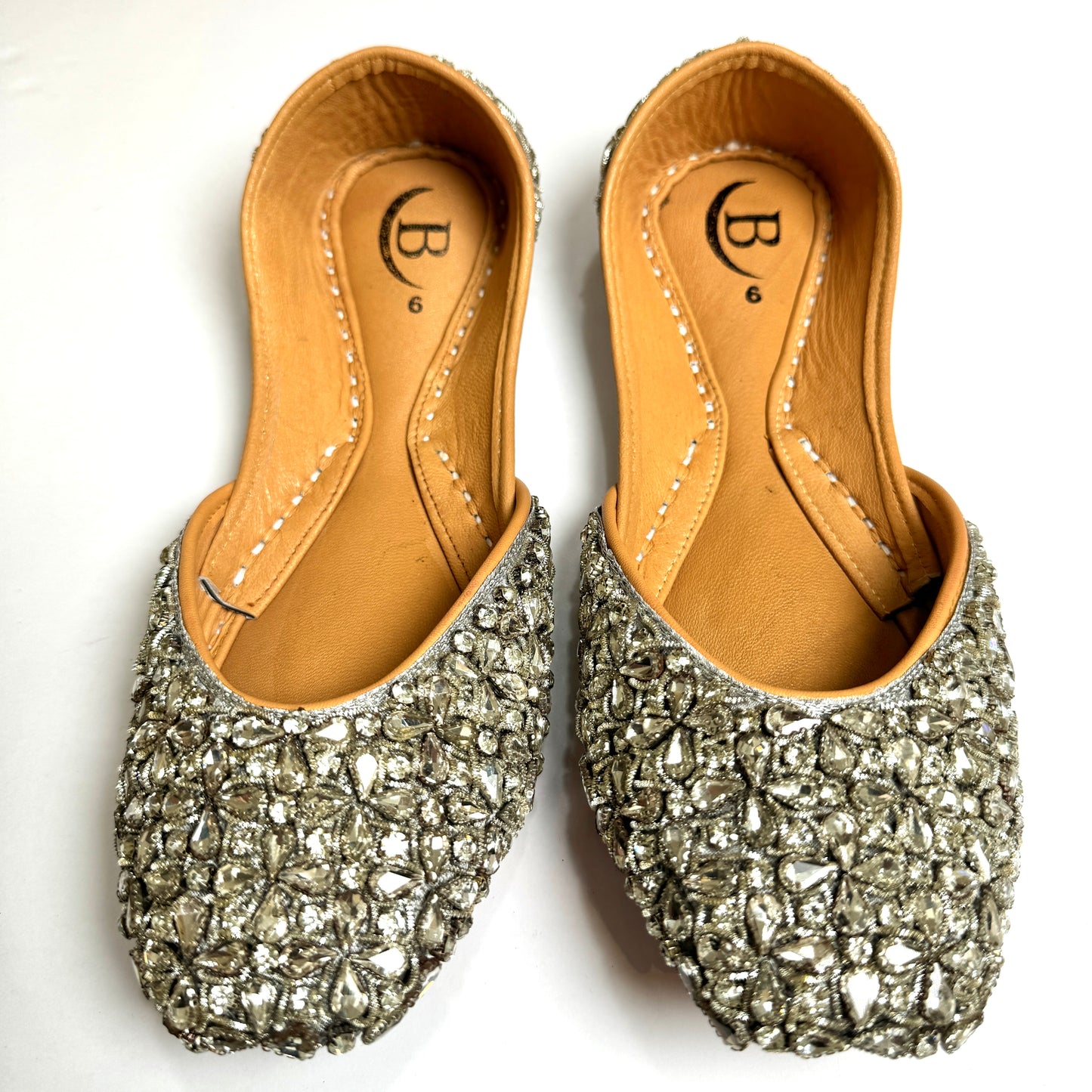 Bisma Handmade Khussa Mojri Indian Punjabi Jutti, Wedding Party Style Kohinoor(B30)