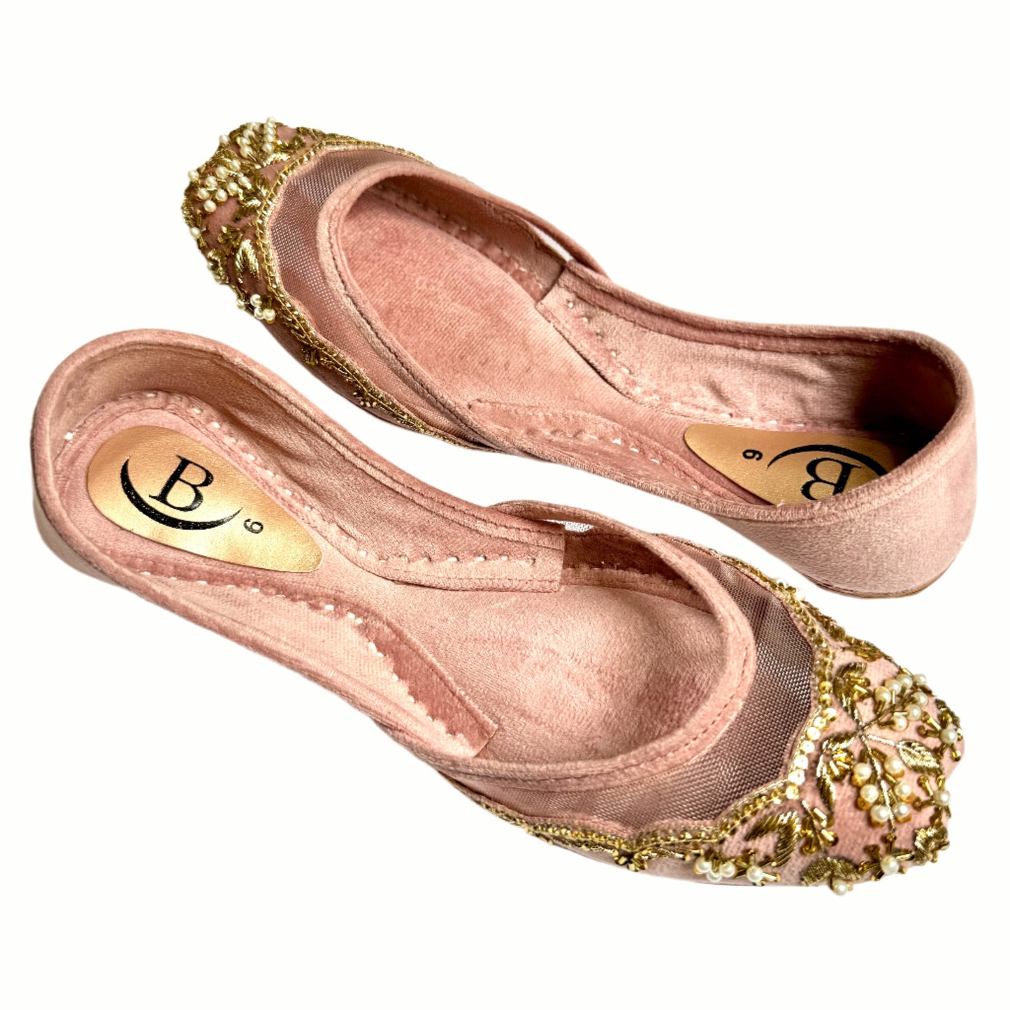 Bisma Handmade Khussa Mojri Indian Punjabi Jutti, Wedding Party Style Resham (B29)