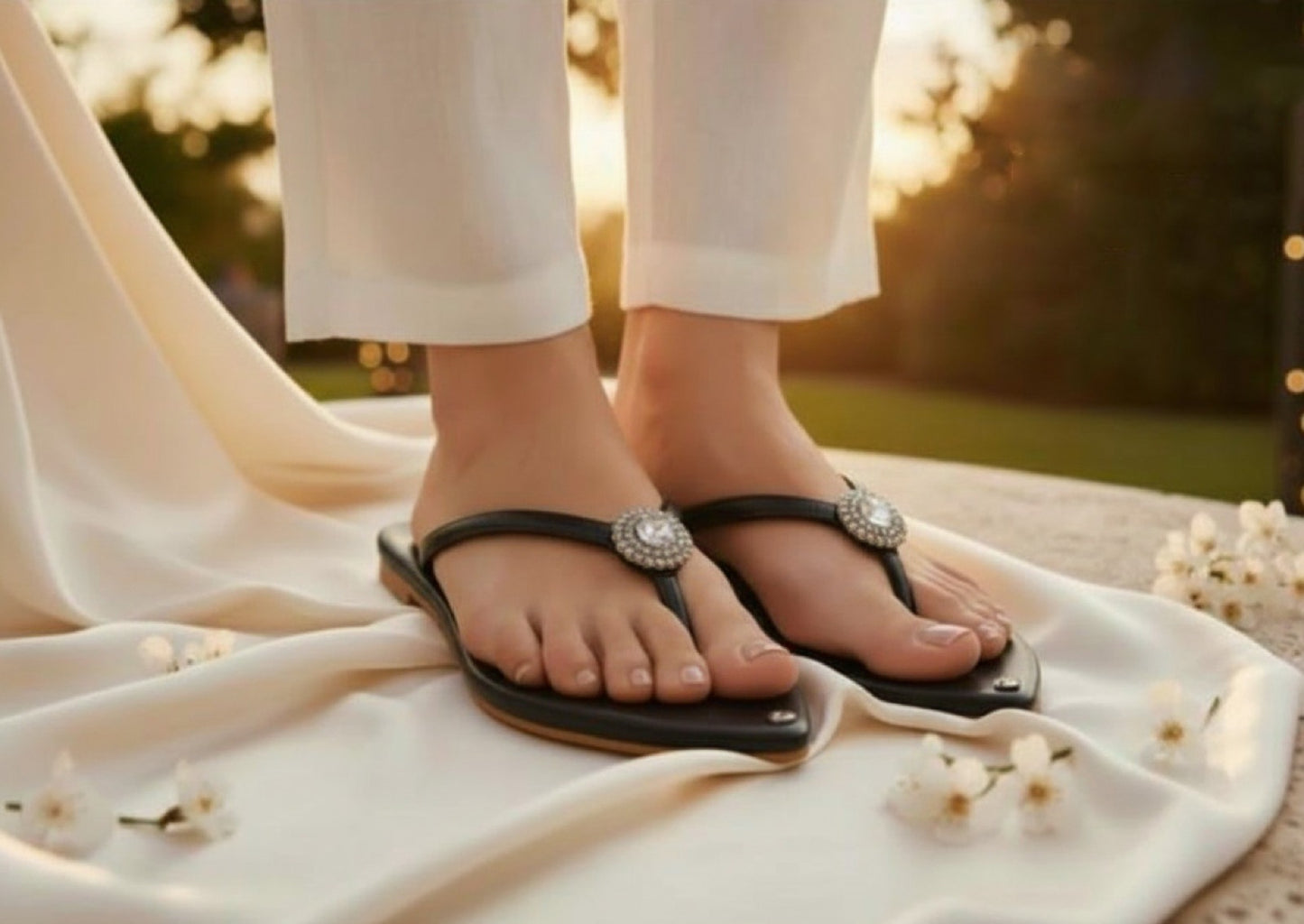 Elegant Diamante Sandals Crafted with soft suede and crystal accents for timeless sophistication.(B72)