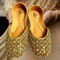 Bisma Kohinoor Handmade Khussa Mojri – Luxury Indian Punjabi Jutti for Wedding & Party (B30)