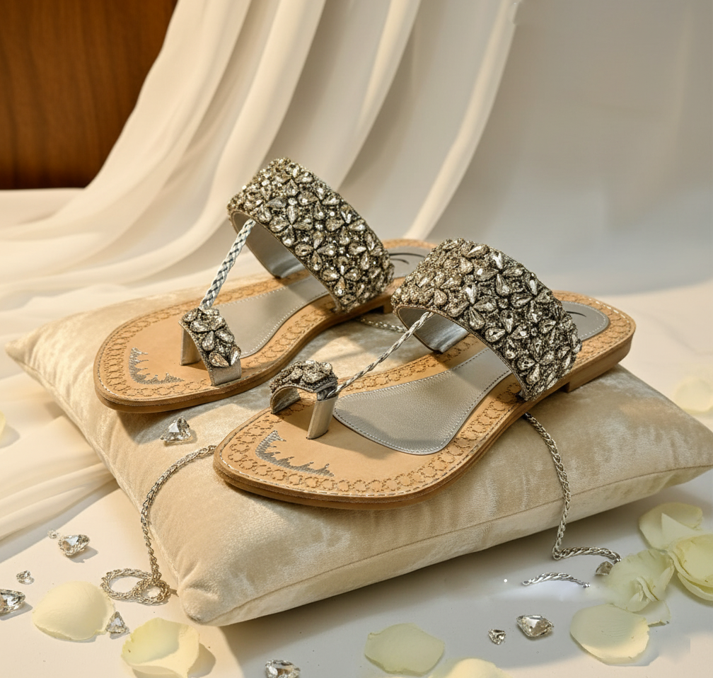 Bisma Handmade Leather Toe-Post Sandals – Kohinoor Royale Party & Wedding Collection(B15)