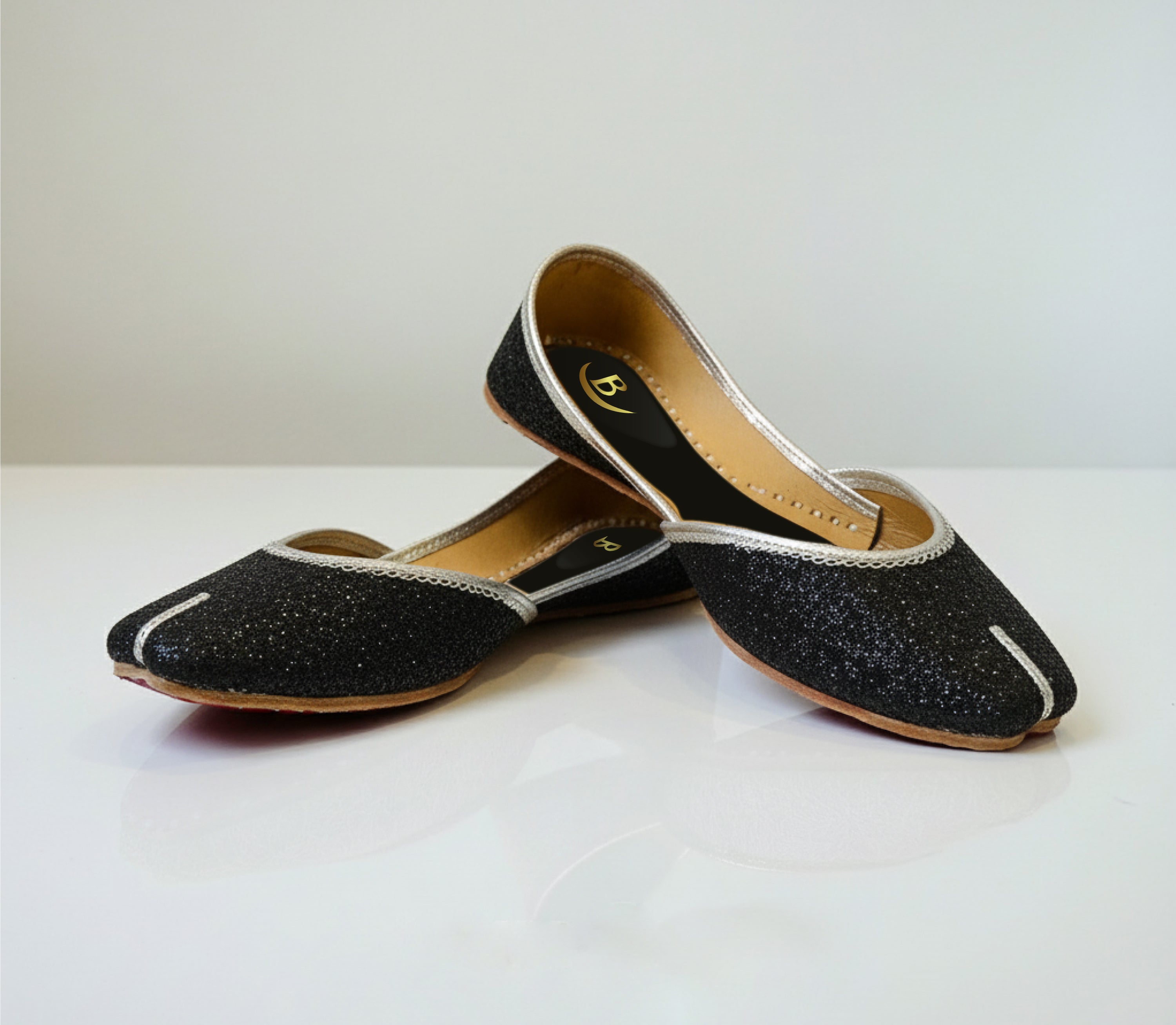 Bisma Handmade Khussa Mojri Indian Punjabi Jutti, Wedding Party Style Nazm (B9)