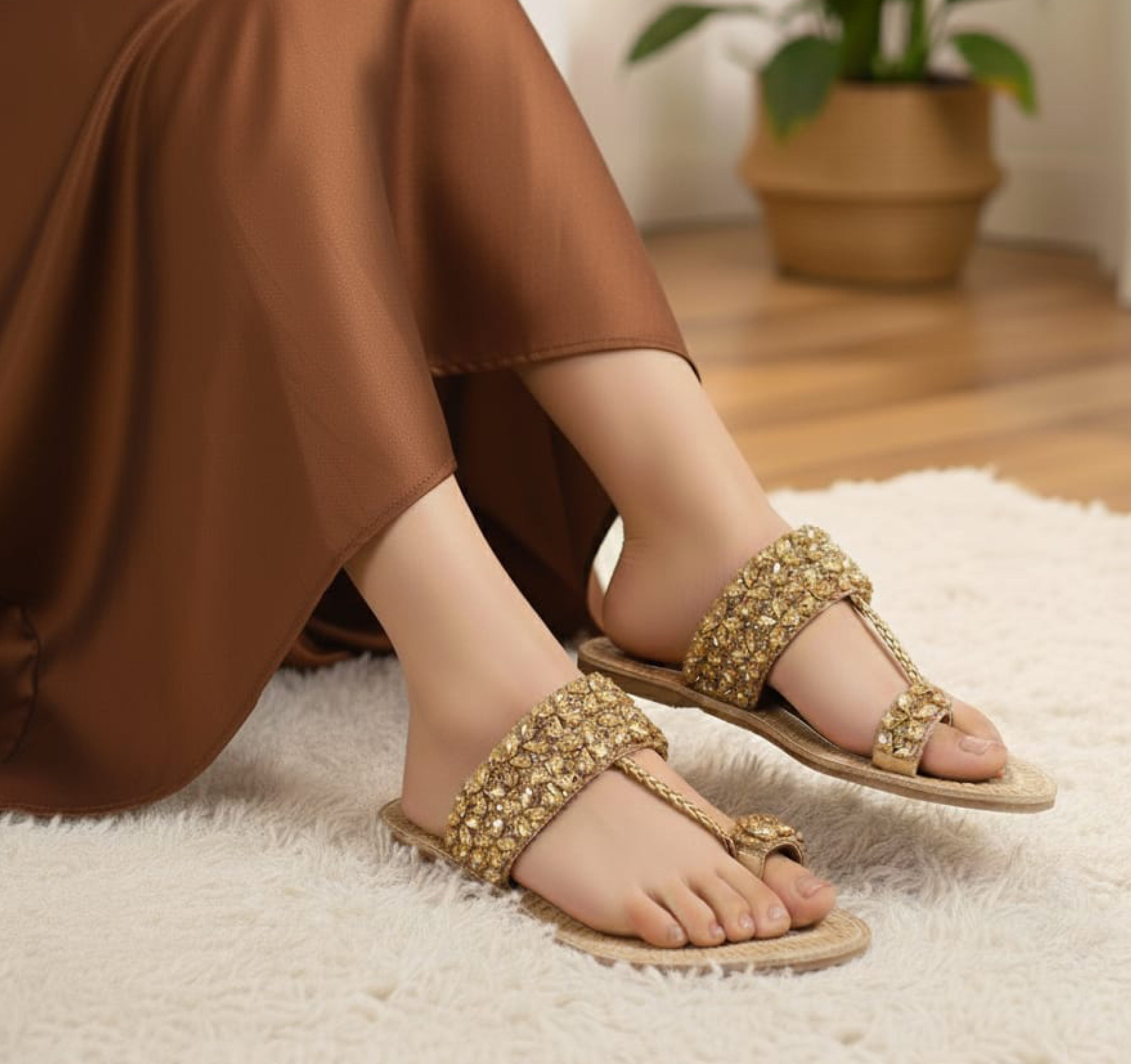 Bisma Handmade Leather Toe-Post Sandals – Kohinoor Royale Party & Wedding Collection(B15)