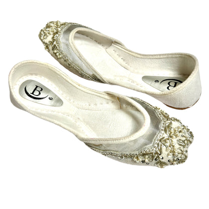 Bisma Handmade Khussa Mojri Indian Punjabi Jutti, Wedding Party Style Resham (B29)