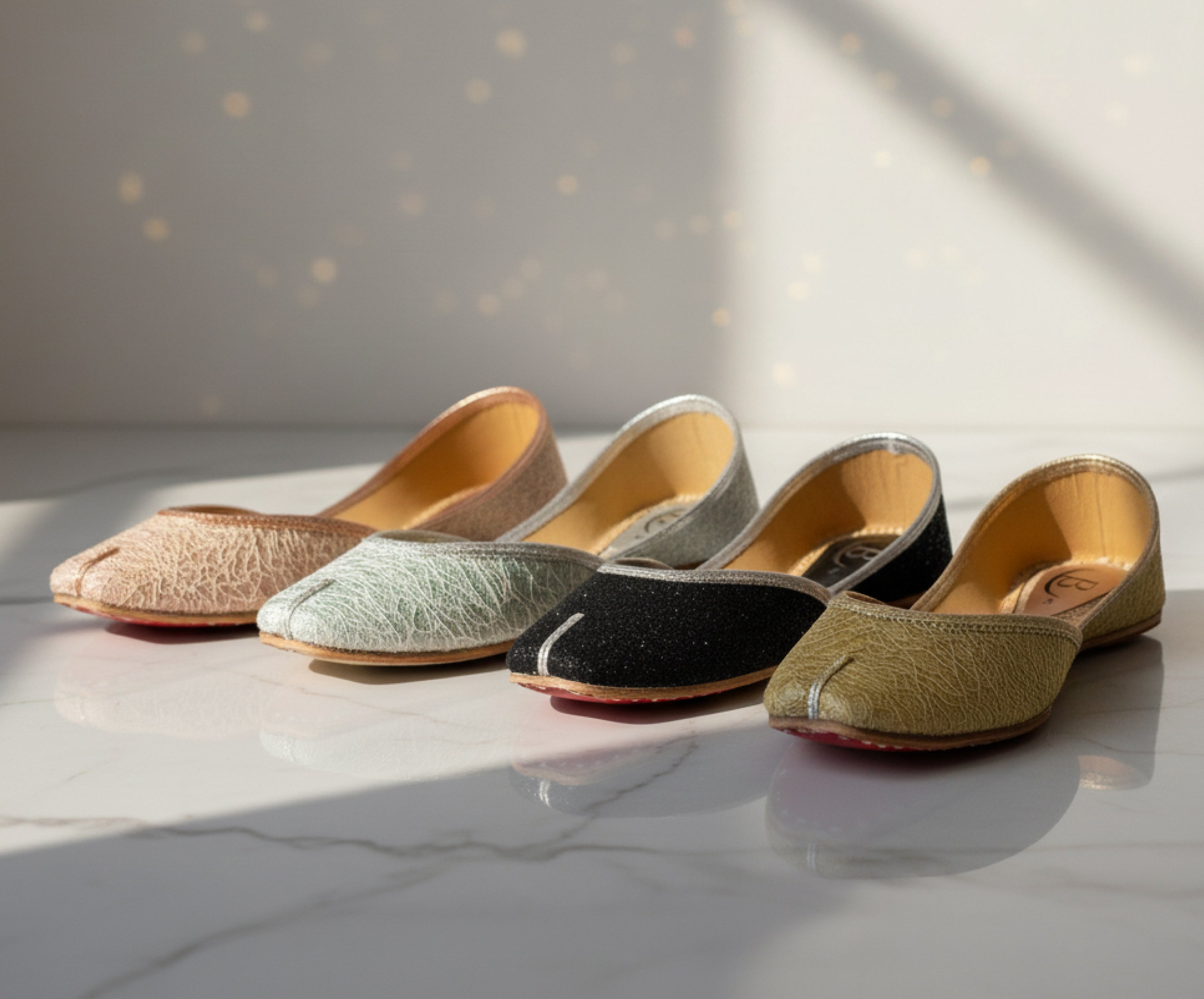 Bisma Handmade Khussa Mojri Indian Punjabi Jutti, Wedding Party Style Nazm (B9)