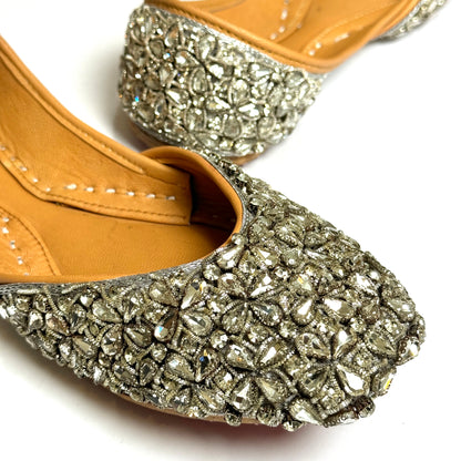Bisma Handmade Khussa Mojri Indian Punjabi Jutti, Wedding Party Style Kohinoor(B30)