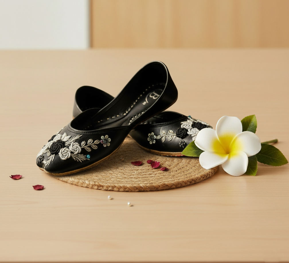 Bisma Handmade Khussa Mojri Indian Punjabi Jutti, Wedding Party Style Saanwri (B3)