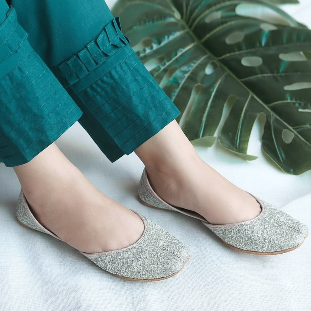 Bisma Handmade Khussa Mojri Indian Punjabi Jutti, Wedding Party Style Nazm (B9)