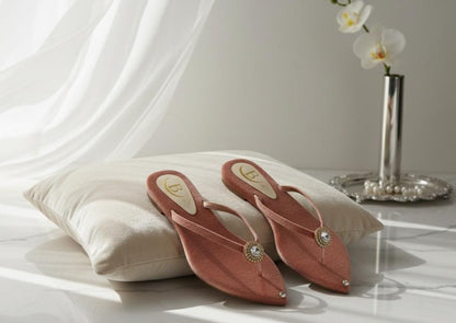 Elegant Diamante Sandals Crafted with soft suede and crystal accents for timeless sophistication.(B72)