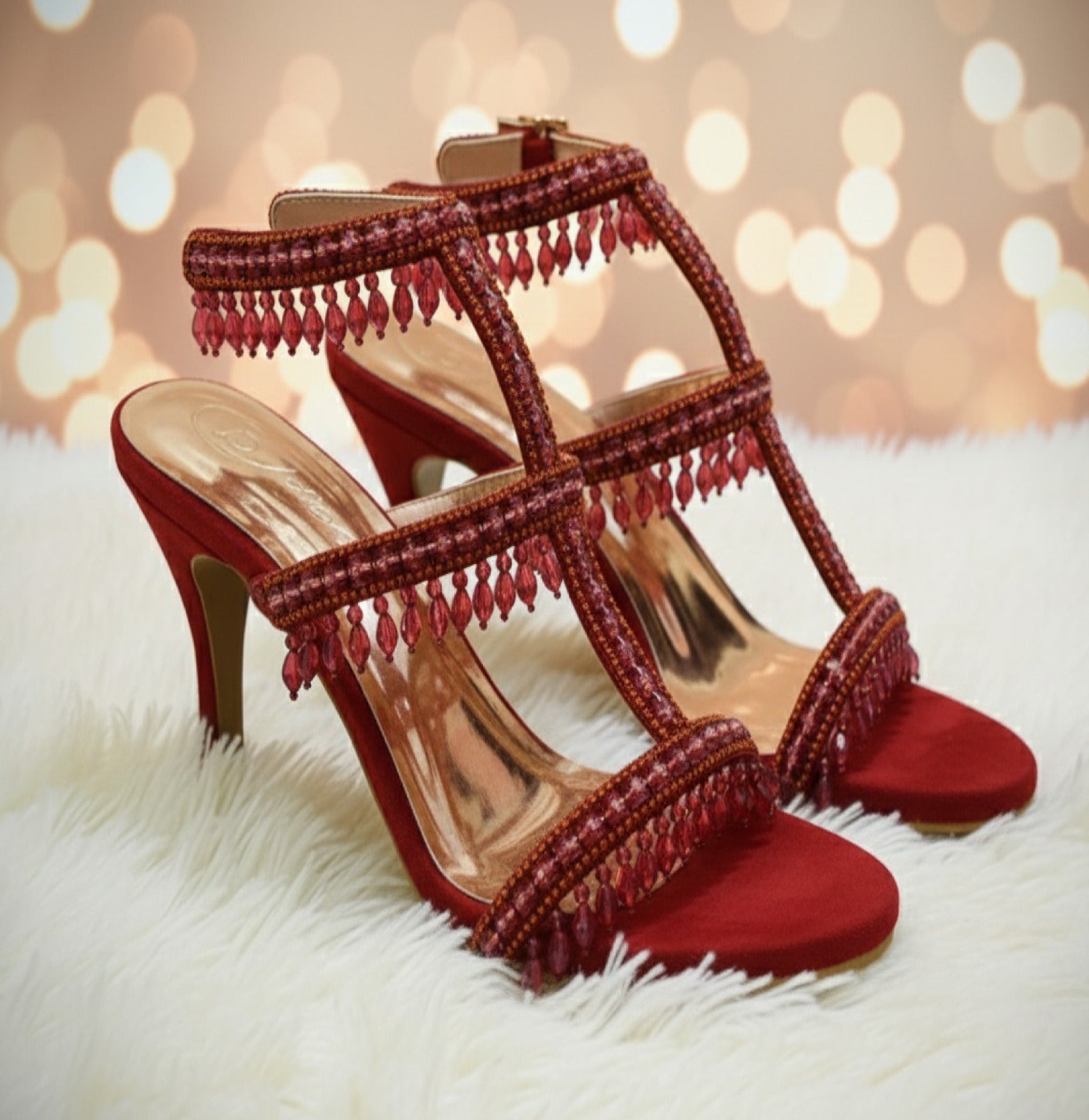 Gladiator Chandelier Heels by Bisma Shoes – Elegant Statement Footwear for Every Occasion(B79)