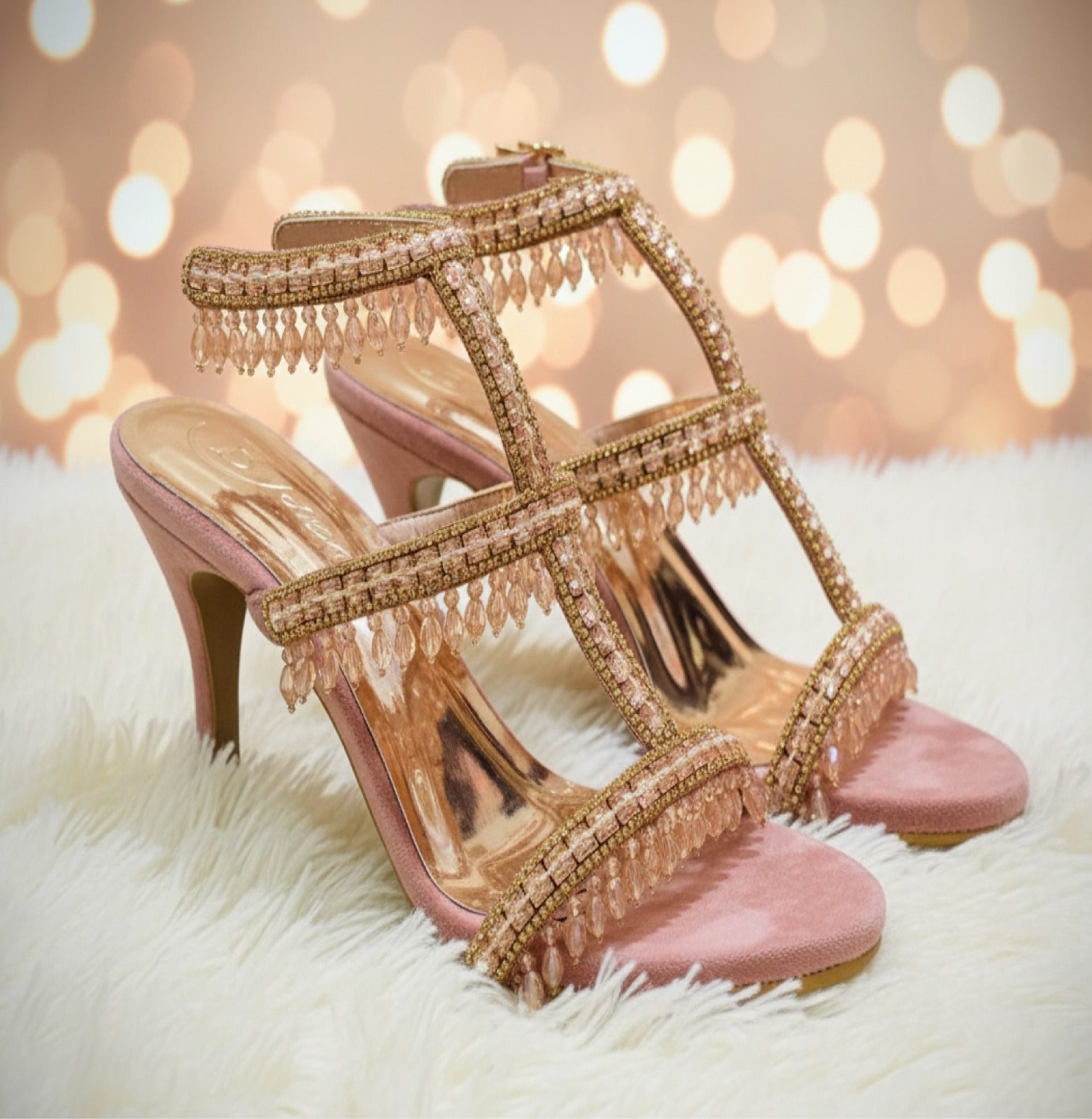 Gladiator Chandelier Heels by Bisma Shoes – Elegant Statement Footwear for Every Occasion(B79)