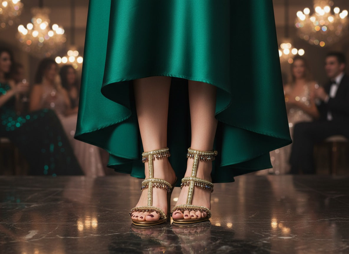 Gladiator Chandelier Heels by Bisma Shoes – Elegant Statement Footwear for Every Occasion(B79)