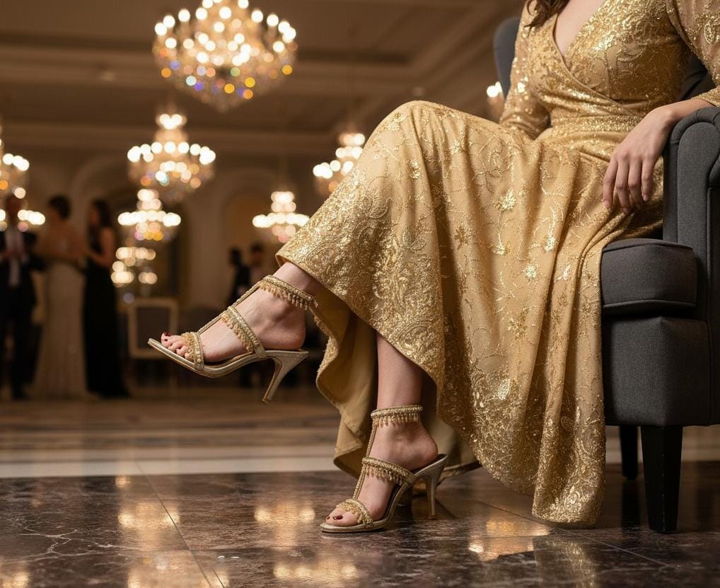 Gladiator Chandelier Heels by Bisma Shoes – Elegant Statement Footwear for Every Occasion(B79)