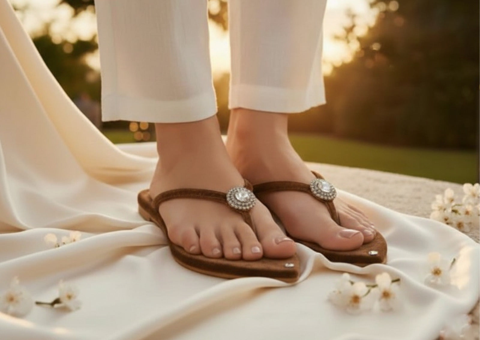 Elegant Diamante Sandals Crafted with soft suede and crystal accents for timeless sophistication.(B72)