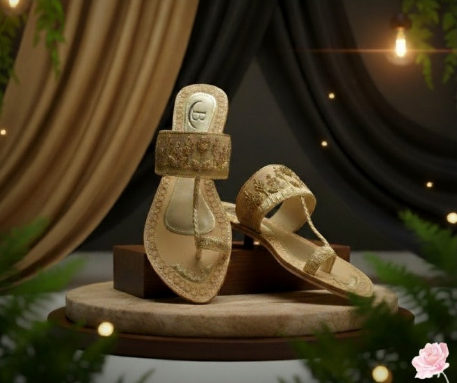 Bisma Handmade Leather Gulistan Sandals – Perfect for Summer, Party & Wedding Wear(B26)