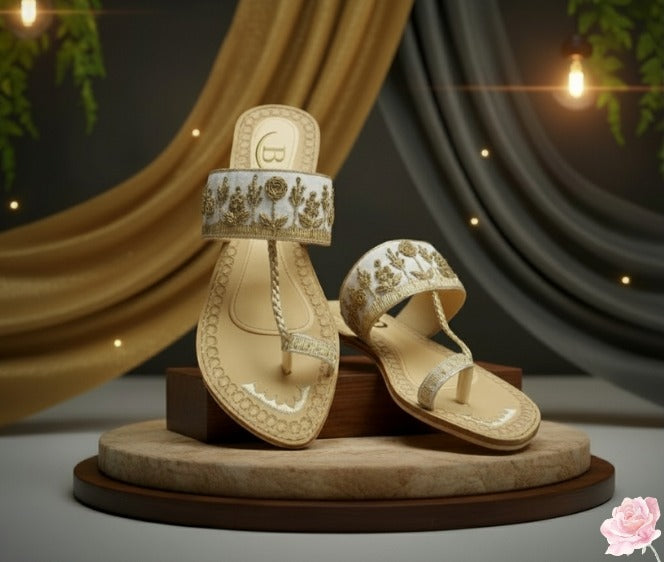 Bisma Handmade Leather Gulistan Sandals – Perfect for Summer, Party & Wedding Wear(B26)